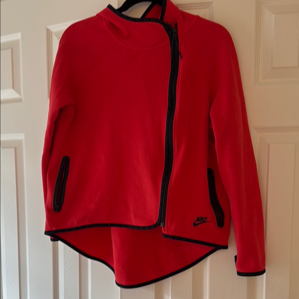 Nike Red Asymmetrical Zip Jacket